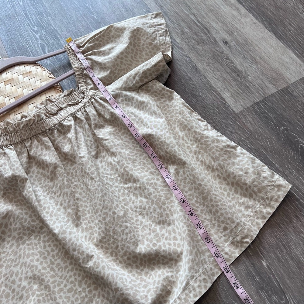 Gap Leopard Print Flutter Sleeve Blouse Square Ne… - image 4